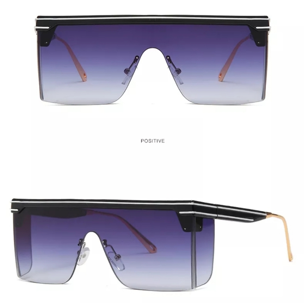 LUXURY DESIGNER OVERSIZED SUNGLASSES TWO TONE